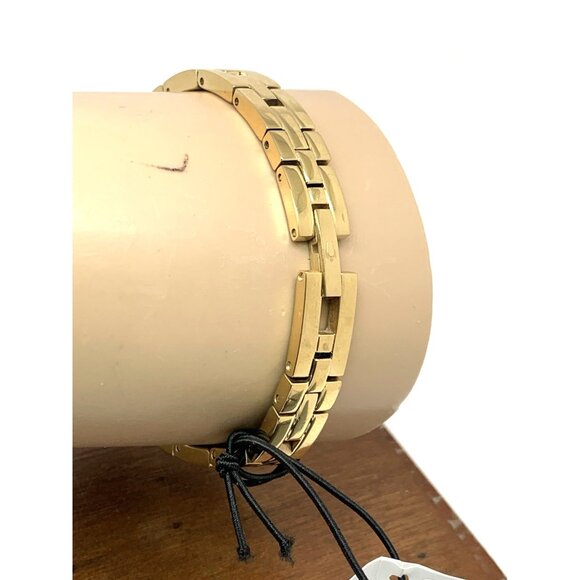 Bulova Women's Watch 98L325 Mother of Pearl Dial Gemmed Gold Steel 25mm - Picture 10 of 14